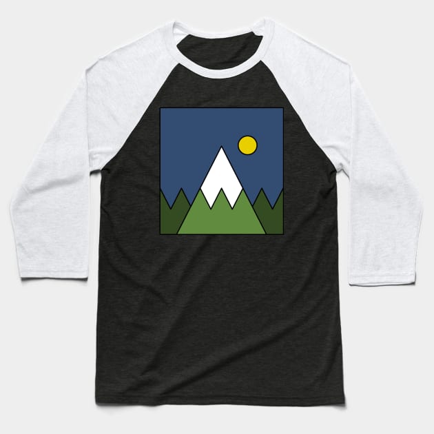 Mountain Scene Baseball T-Shirt by McNutt